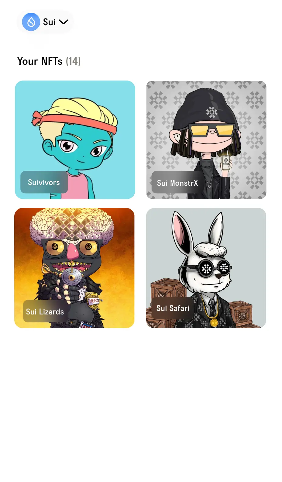 NFT gallery and Web3 assets in Martian wallet